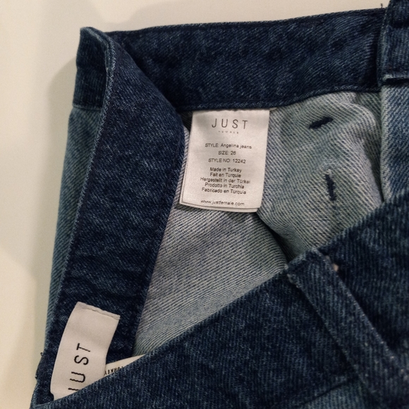 JUST Female Contrast Detail Wide Leg Jeans | Size 26 - Picture 5 of 6